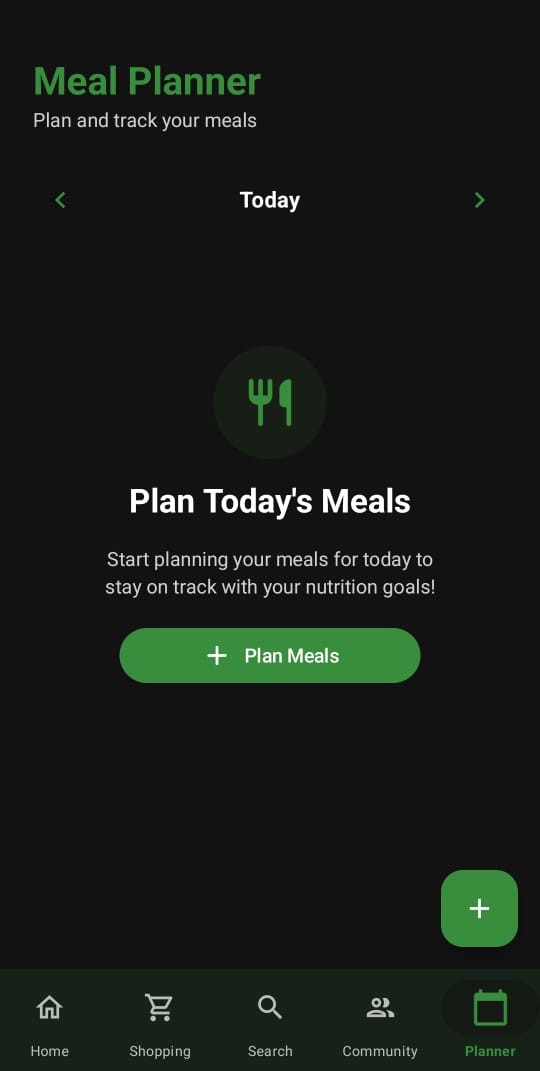 Meal Planning Calendar